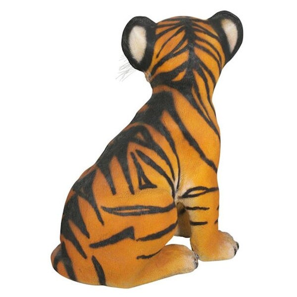 tiger is amazingly detailed back view of statue great for garden and home